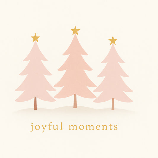 3er Weihnachtskarten Set – Rosa | Minimalistische Weihnachtskarten für Frauen & Freundinnen